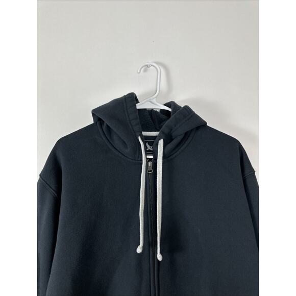 Eddie Bauer Mens Zip Up Hooded Jacket Dark Grey Size Large - Picture 2 of 5